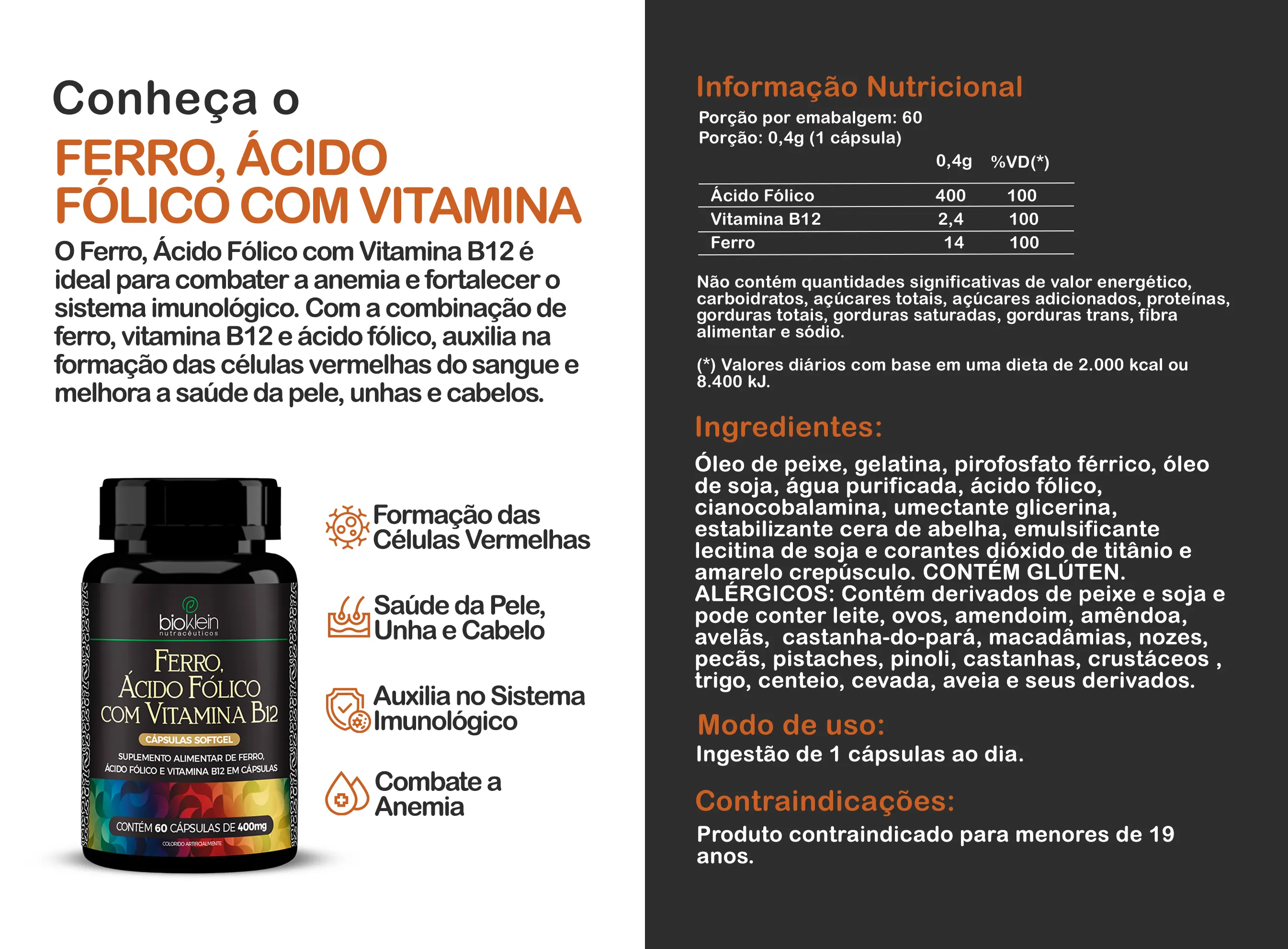 Ferro Ácido Fólico com Vitamina B12